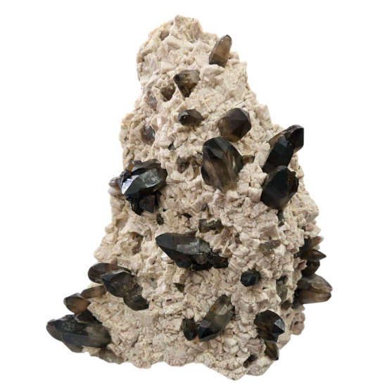 smoky quartz - feldspath
