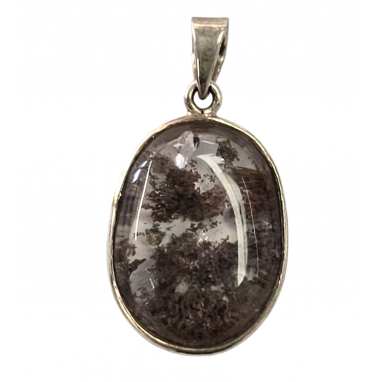 pendant lodolite quartz silver