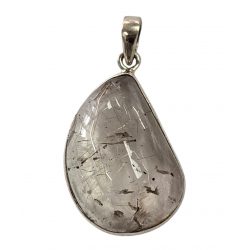 pendant rutilated quartz silver