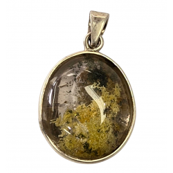 pendant lodolite quartz silver