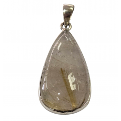 pendant rutilated quartz silver