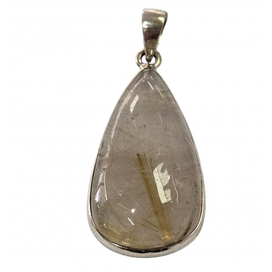 pendant rutilated quartz silver