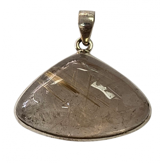 pendant rutilated quartz silver