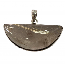 pendant rutilated quartz silver