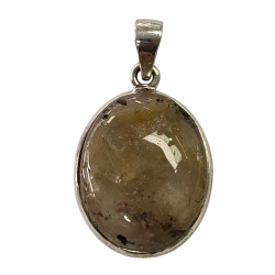pendant rutilated quartz silver