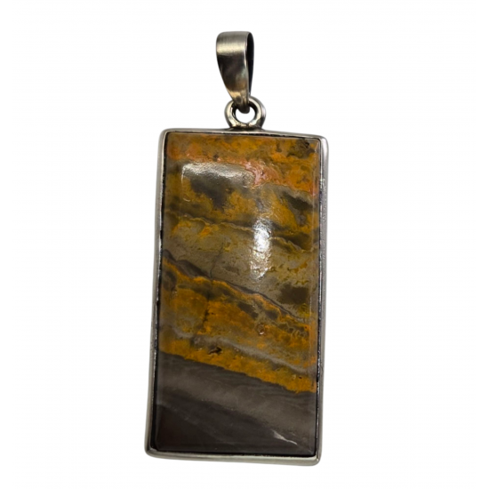 pendant bumblebee jasper silver