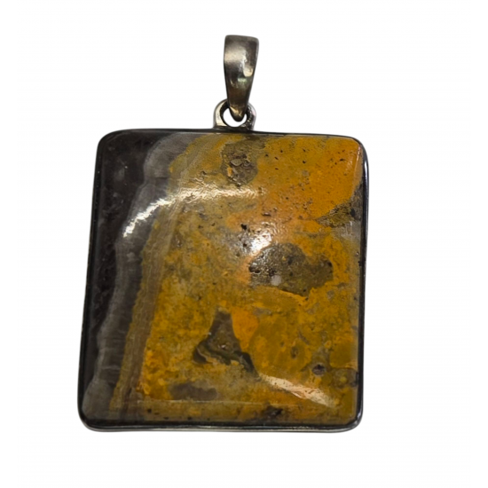 pendant bumblebee jasper silver
