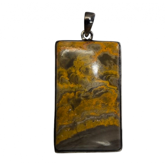 pendant bumblebee jasper silver