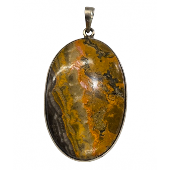pendant bumblebee jasper silver