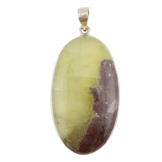 pendant Yellow chrysoprase silver pendant Yellow chrysoprase silver