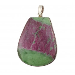 pendentif zoisite et rubis argent