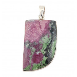 pendant zoisite and ruby silver