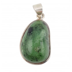 pendentif zoisite et rubis argent