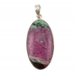 pendant zoisite and ruby silver