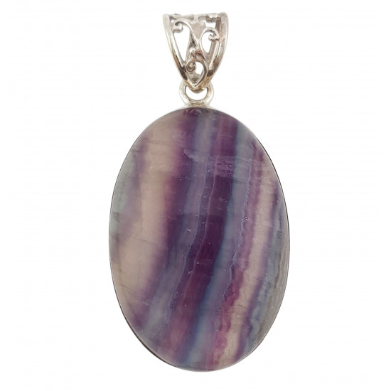 pendentif fluorine argent