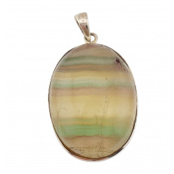 pendant fluorite silver