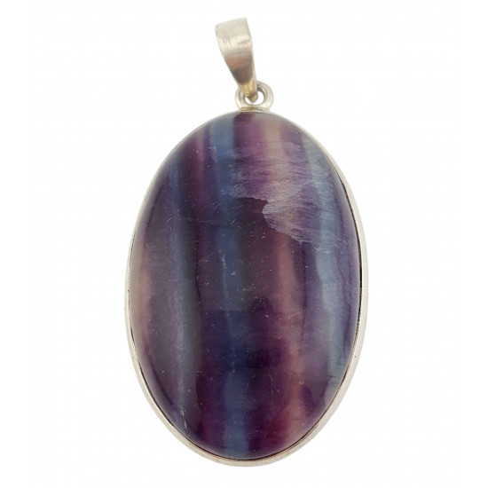 pendant fluorite silver
