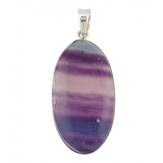 pendant fluorite silver