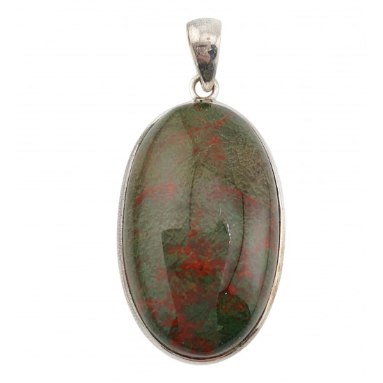 pendant bloodstone silver