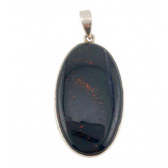 pendant bloodstone silver