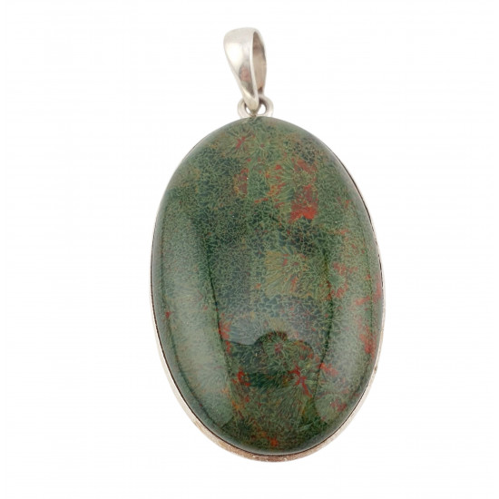 pendant bloodstone silver