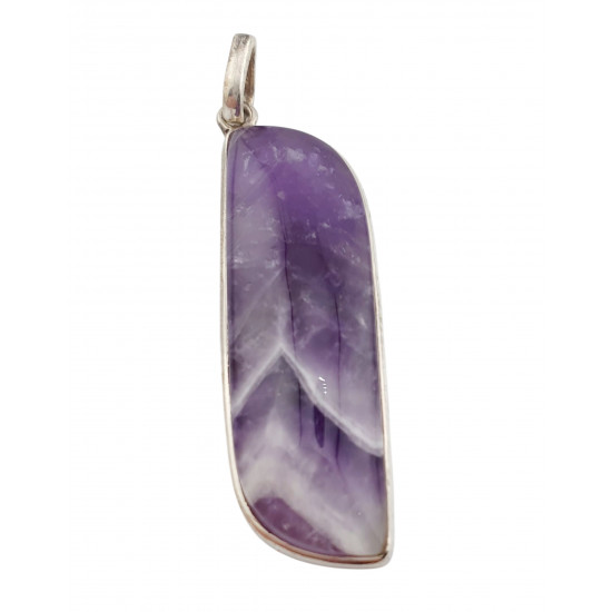 pendant chevron amethyst silver pendant chevron amethyst silver