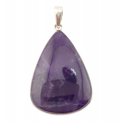pendant chevron amethyst silver