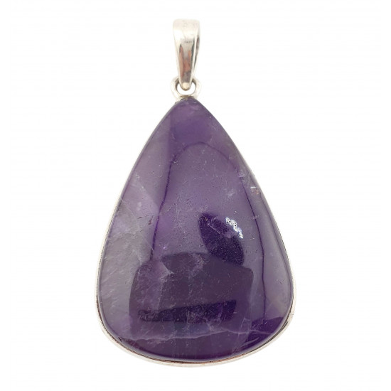pendant chevron amethyst silver