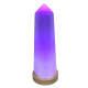 obelisk selenite with light