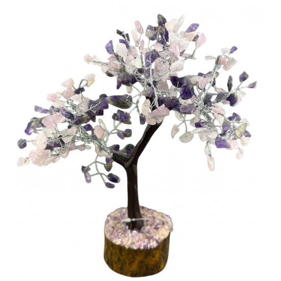 tree amethyst rose quartz 23cm