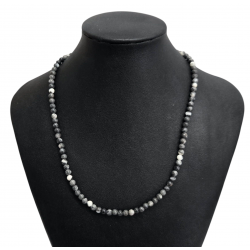 zebra marble necklace 4mm