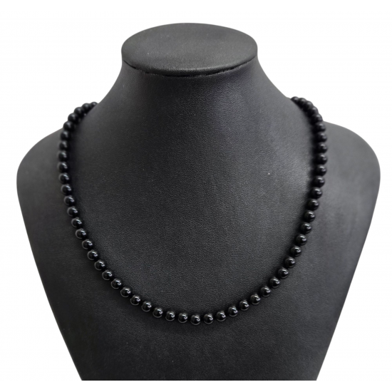 Black onyx necklace 6mm