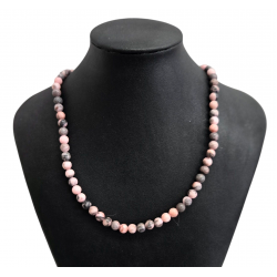 Pink Opal necklace 6mm