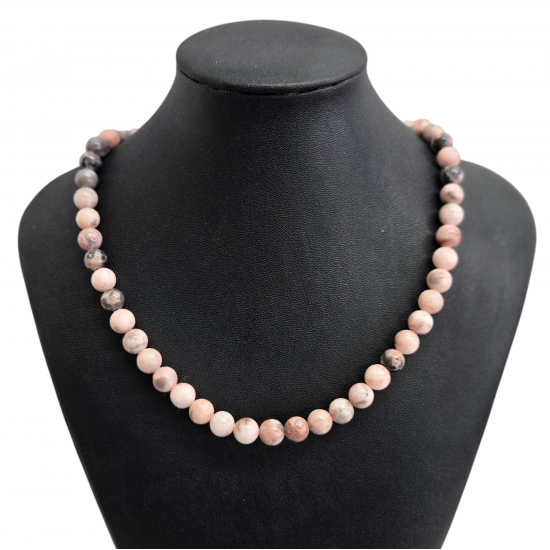 Pink Opal necklace 8mm