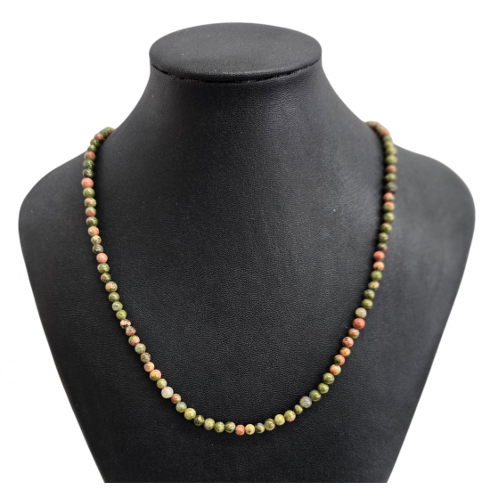 unakite necklace 4mm
