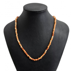 Collier aventurine orange 4mm