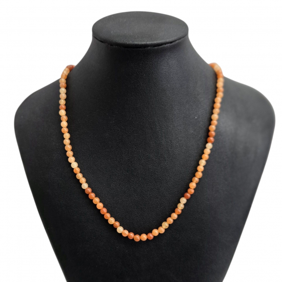 orange aventurine necklace 4mm