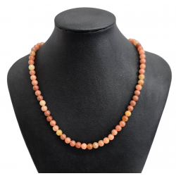Collier aventurine orange 6mm