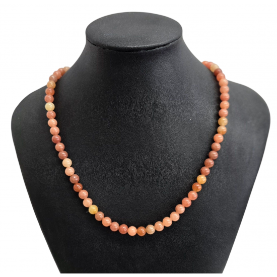 orange aventurine necklace 6mm