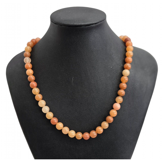 orange aventurine necklace 8mm