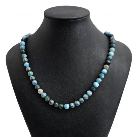 blue apatite necklace 8mm