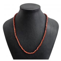 Collier jaspe rouge 4mm