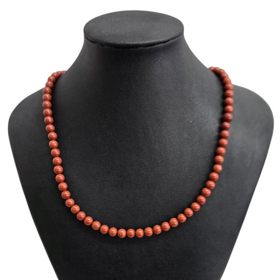 red jasper necklace 6mm