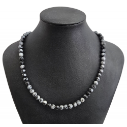 snowflake obsidian necklace 6mm