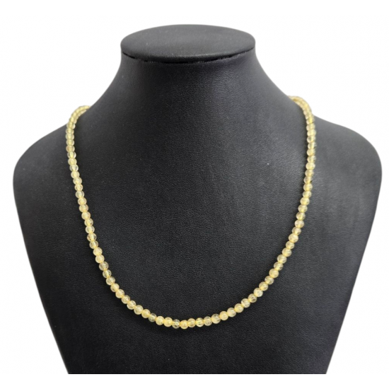 Rutile quartz necklace 4mm