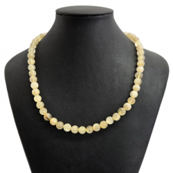 Rutile quartz necklace 8mm