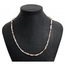 red hematoid quartz necklace 4mm