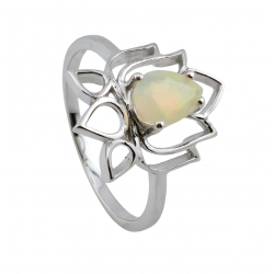 Bague opal d'ethiopie argent