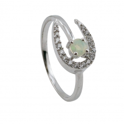 Bague opal d'ethiopie argent