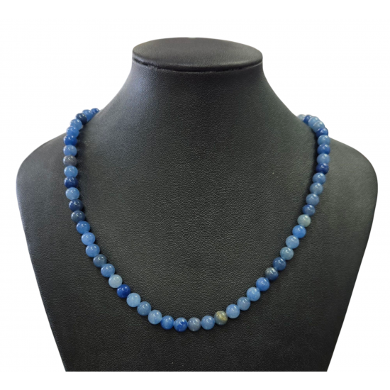 Blue aventurine necklace 6mm